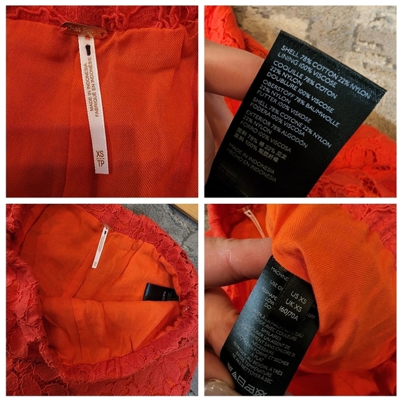 NWOT FREE PEOPLE WILD LACES PULL ON CROP FLARE PANTS IN AUDACIOUS RED - Picture 2 of 16